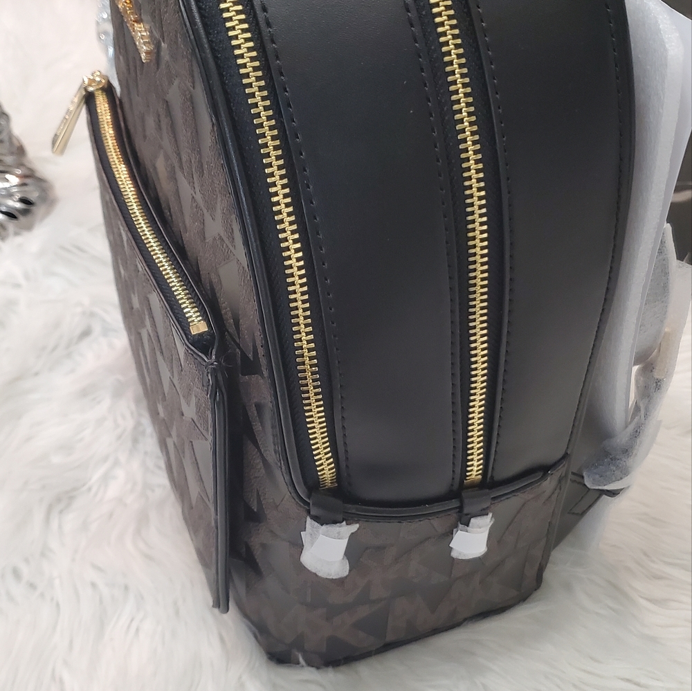 New 🎀 Michael Kors Adina Signature backpack & wallet brown Estampada - Picture 10 of 14